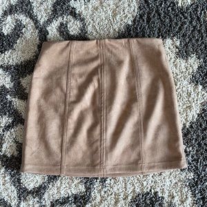Suede skirt